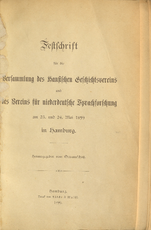 Festschrift 1899