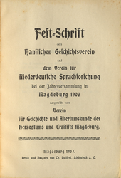 Festschrift 1903